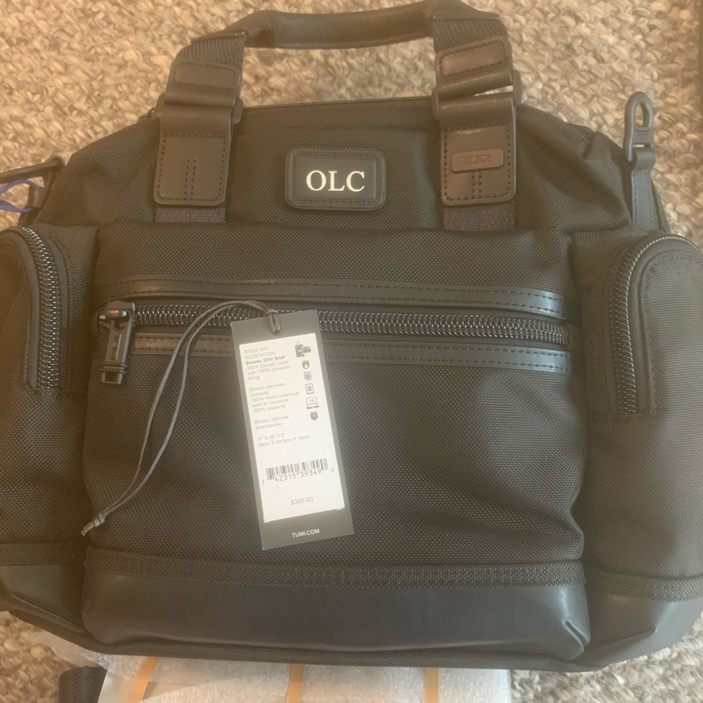 TUMI Brooks Slim Brief (replaceable monogram)
